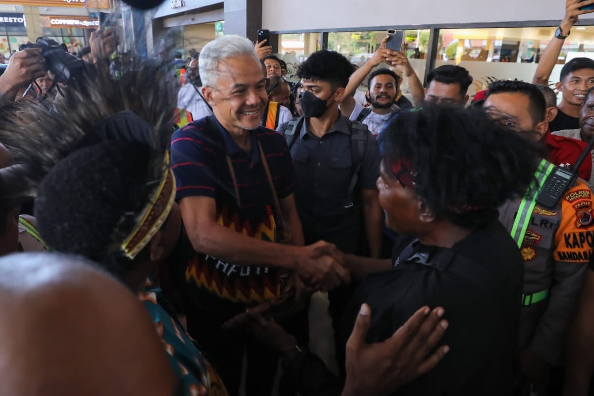 Sambutan Meriah Ganjar Dari Tokoh Adat Sampai Masyarakat Papua