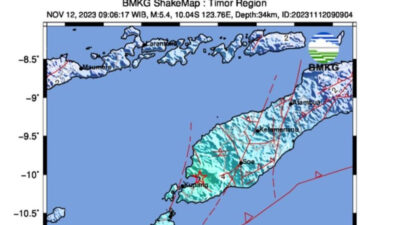 Gempa berkekuatan 5,4 SR melanda Kota Kupang NTT