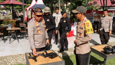 Kapolda Sumut Melakukan Uji Coba Lapangan Tembak Polres Sergai, AKBP Oxy: Meningkatkan Semangat Kami