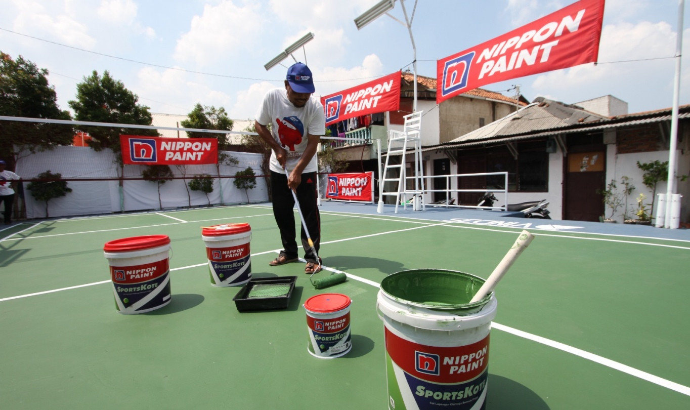 Kerjasama antara Vindes Sport dan NIPPON PAINT dalam Mendonasikan 1.380 Liter Cat untuk Lapangan Bulu Tangkis