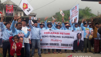 Prabowo-Gibran Mendapat Dukungan dari Petani Lereng Gunung Sumbing Secara Alami