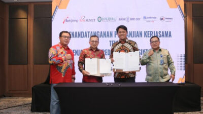 Jamkrindo mengadakan kemitraan dengan 4 bank daerah untuk meningkatkan kerjasama