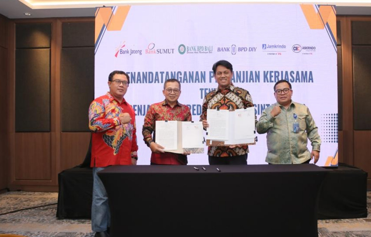 Jamkrindo mengadakan kemitraan dengan 4 bank daerah untuk meningkatkan kerjasama