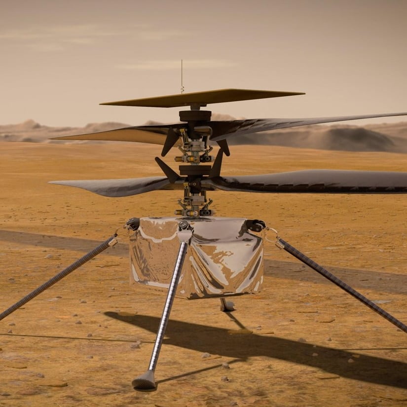 Pesan dari Mars dikirimkan ke Bumi melalui helikopter