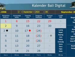 Kalender Bali 3 September 2024: Hari yang Bagus untuk Belajar, Hindari Memindahkan Orang yang Sedang Sakit