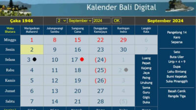 Kalender Bali 3 September 2024: Hari yang Bagus untuk Belajar, Hindari Memindahkan Orang yang Sedang Sakit